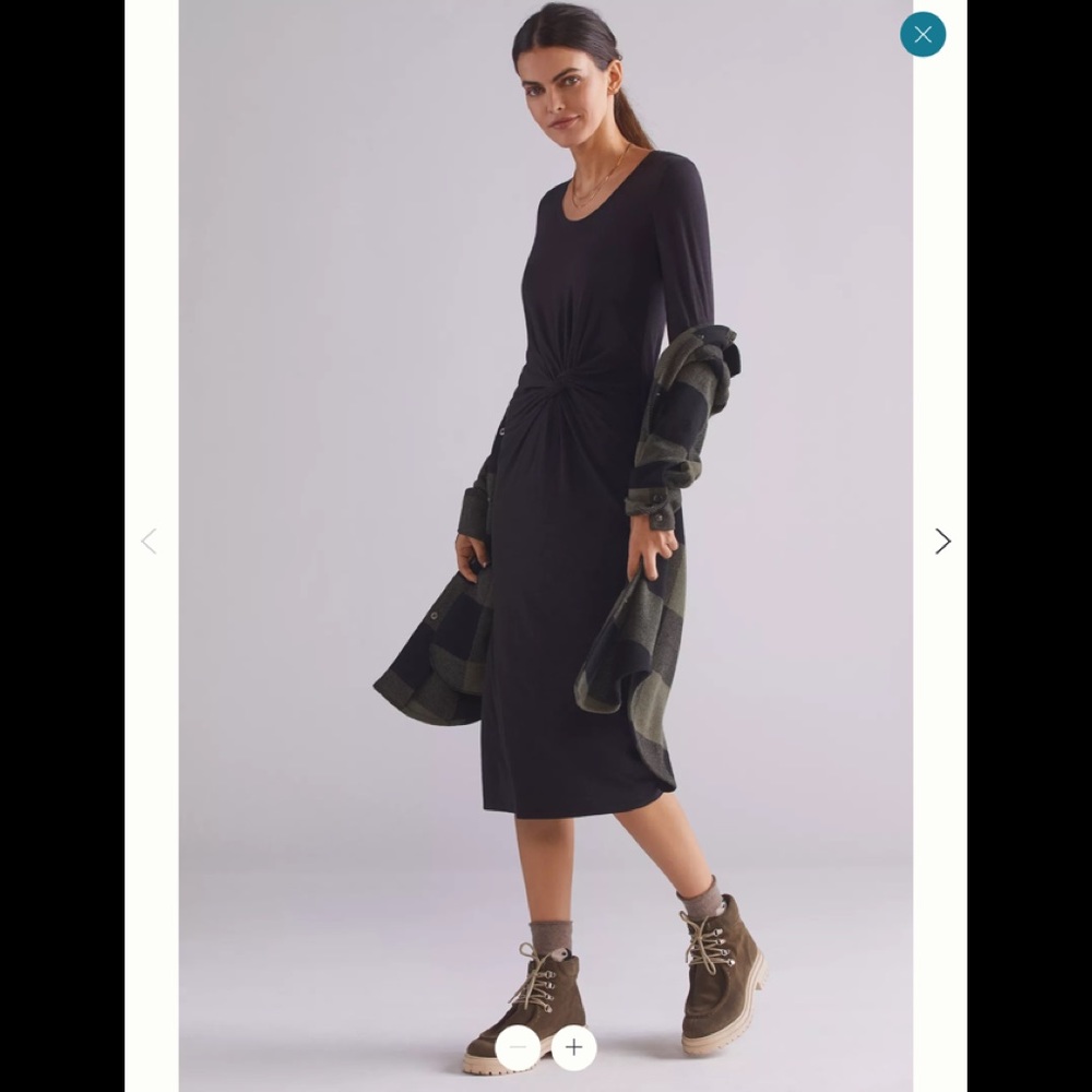 Anthropologie Black Jersey dress